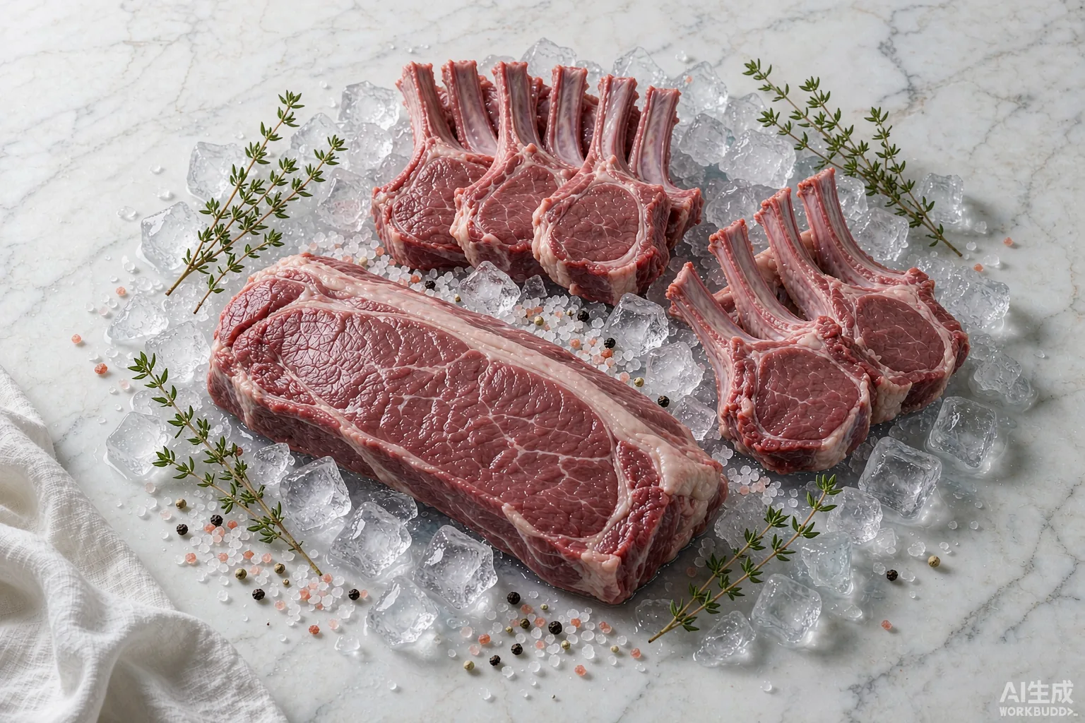 Frozen lamb cuts